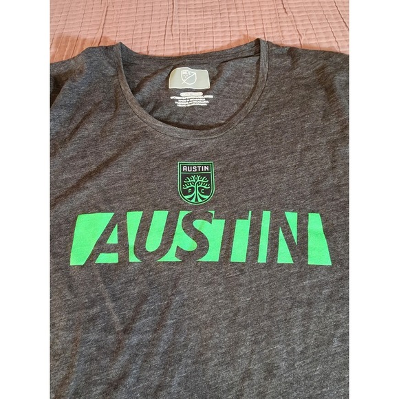 Austin FC T Shirt Womens 2XL Football Club MLS Soccer Short Sleeve Dark Gray - Picture 6 of 6